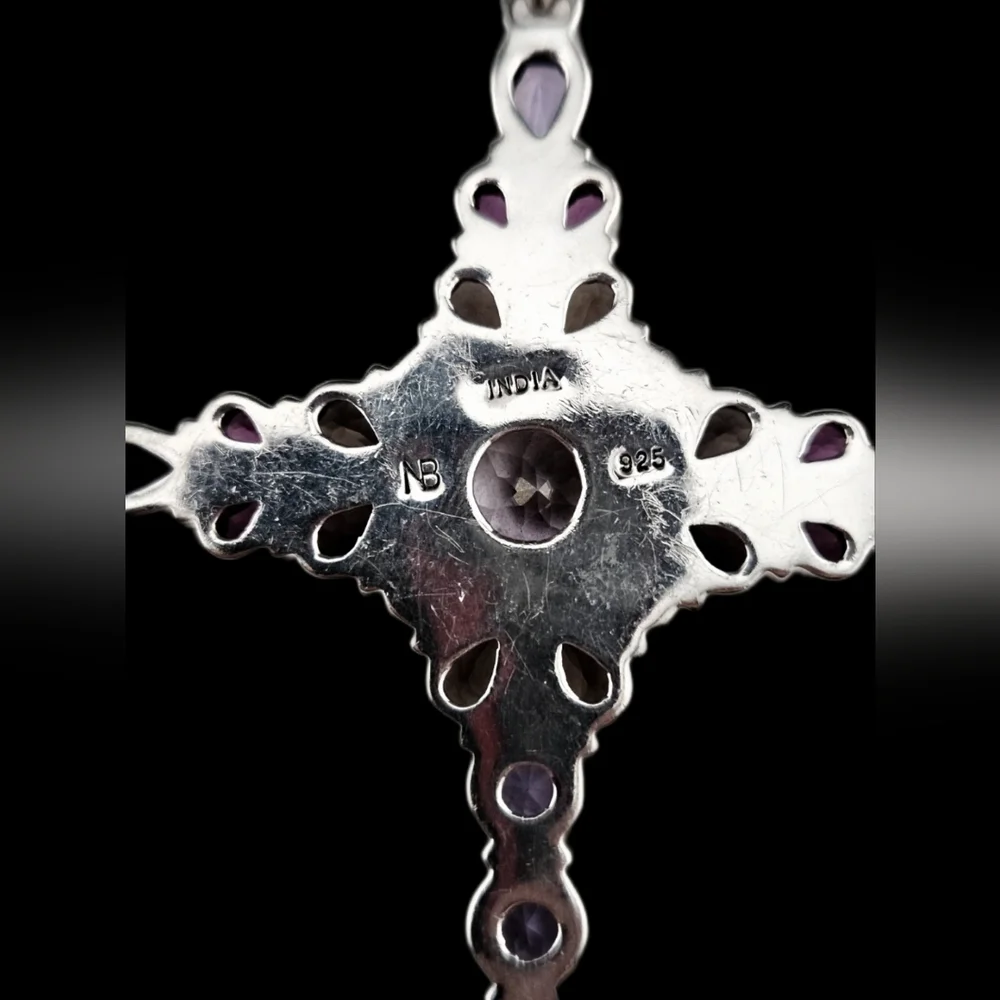 Nicky Butler 925 Sterling Silver Designer Pink Quartz Rhodolite Garnet Pendant - Picture 6 of 8